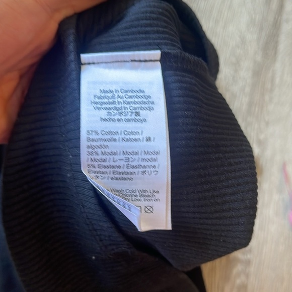 J. Crew Vintage ribbed polo T-shirt short sleeve black and white size small - Picture 6 of 7